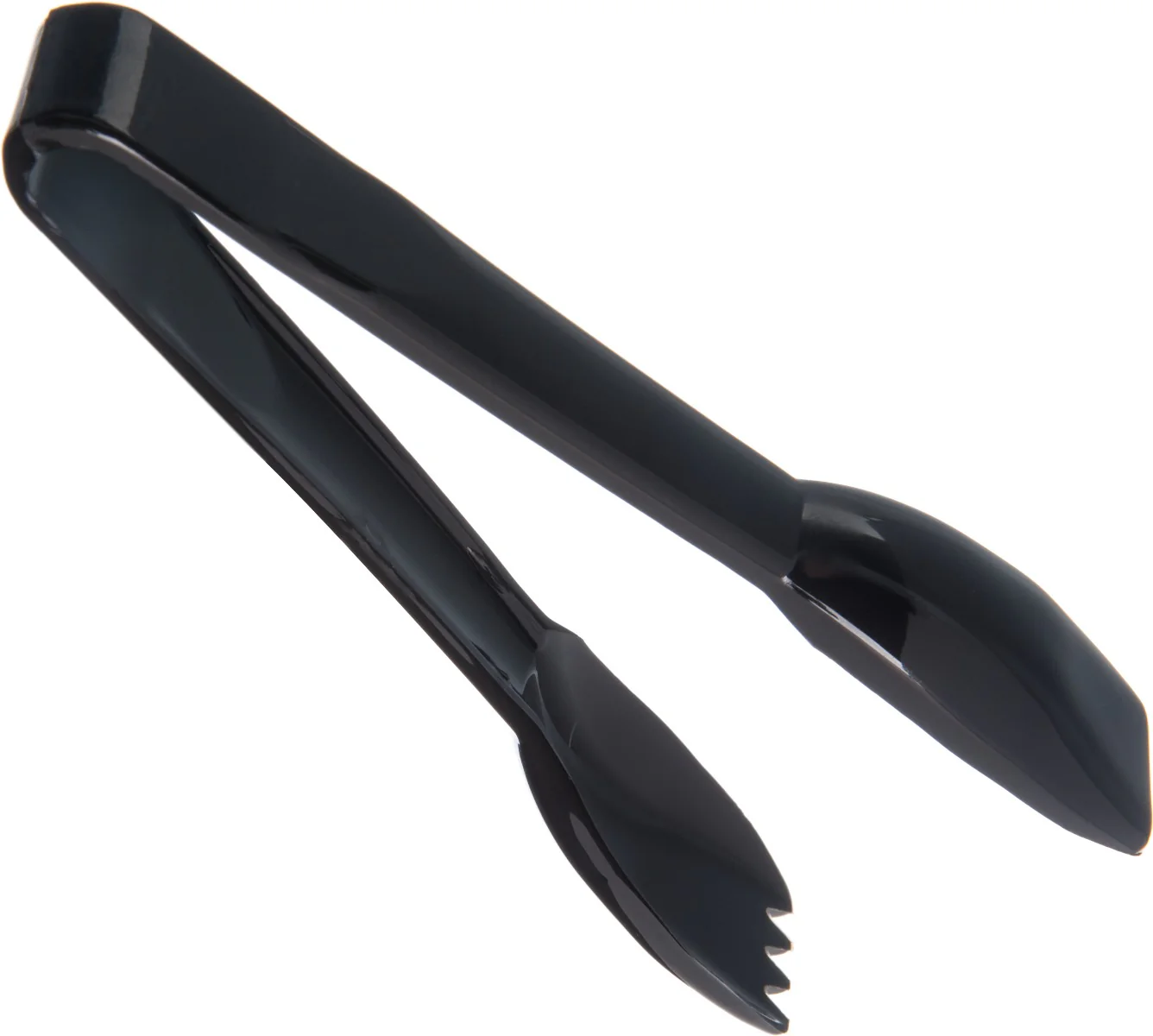 Carlisle 460603 Carly 1-Piece Plastic Salad Tongs 6" - Black