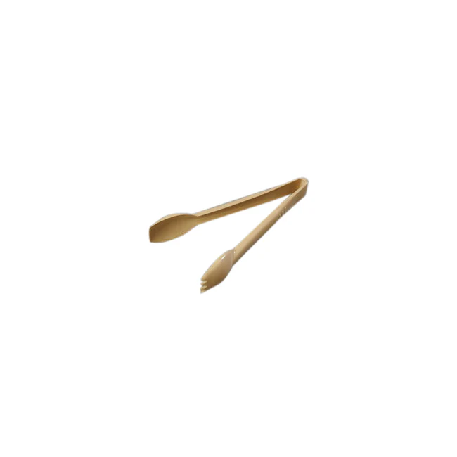 Carlisle 460906 Carly 1-Piece Plastic Salad Tongs 9" - Beige - Image 2