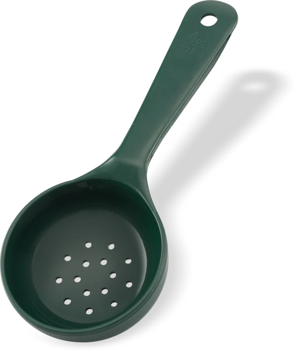Carlisle 492908 Perforated Portion Spoon 4 oz. Plastic Green Handle , 12ea/cs - Image 9