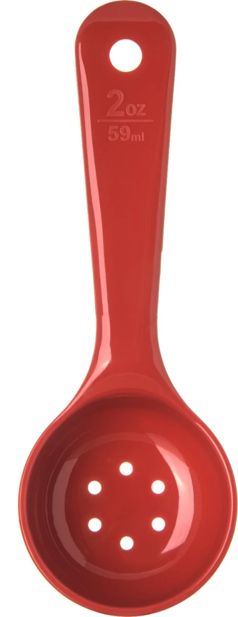 Carlisle 496205 Perforated Portion Server 2 oz. Plastic Red Handle , 12ea/cs - Image 8