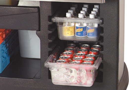 Carlisle 755003 Maximizer Portable Bar with 15 gal. Ice Bin 56" x 26-1/2" x 48" - Black - Image 12