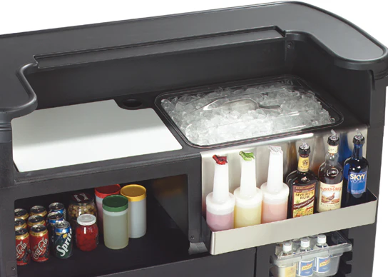 Carlisle 755003 Maximizer Portable Bar with 15 gal. Ice Bin 56" x 26-1/2" x 48" - Black - Image 5