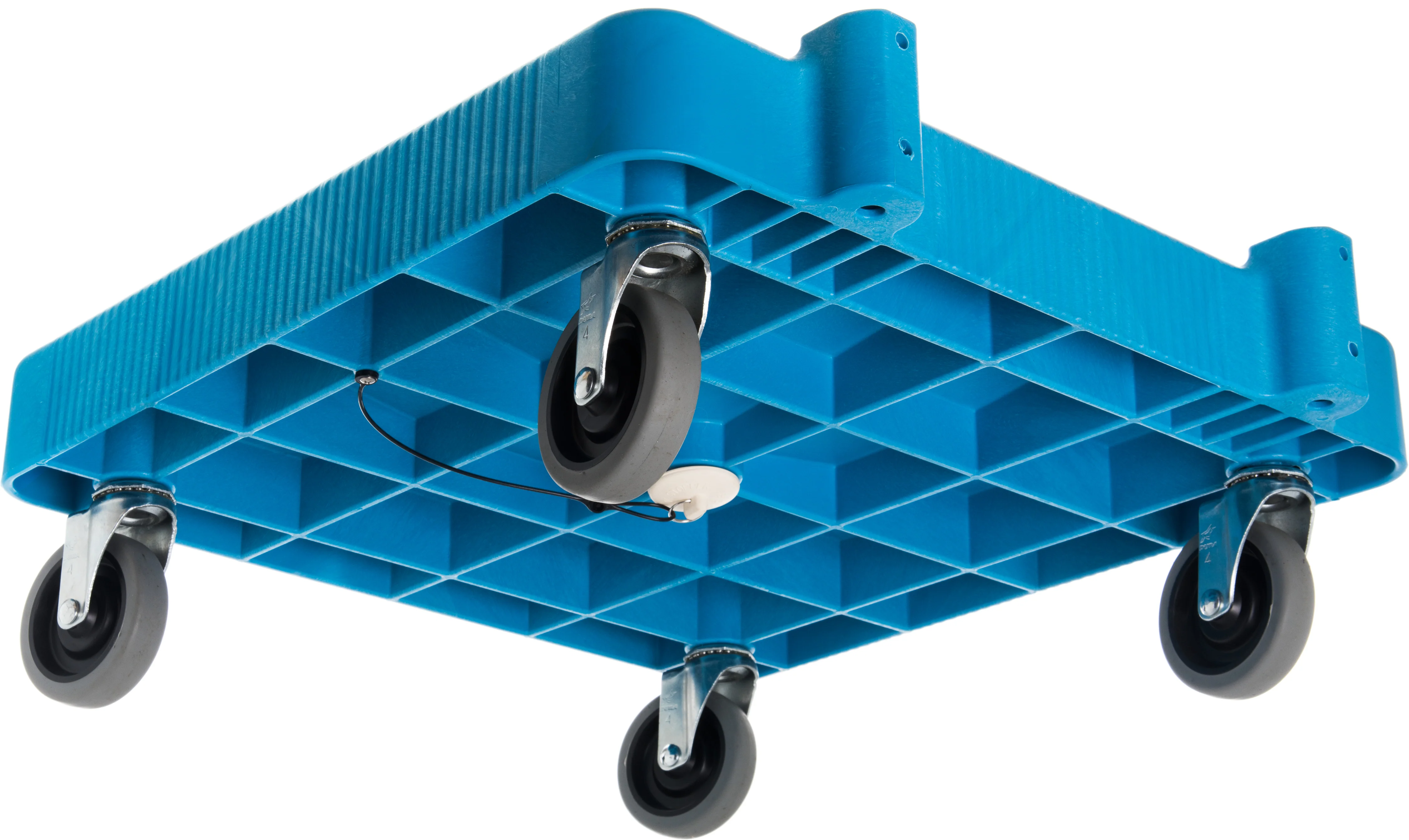 Carlisle C223614 Plastic Glass Rack Dolly without Handles - Blue - 350 lb/cap - Image 3