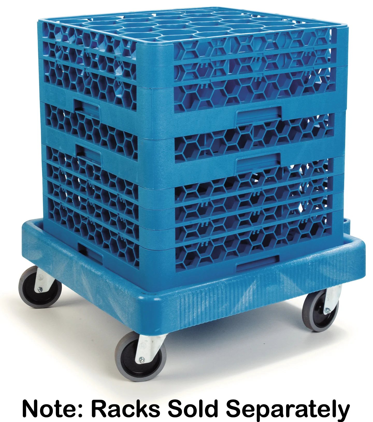 Carlisle C223614 Plastic Glass Rack Dolly without Handles - Blue - 350 lb/cap - Image 7