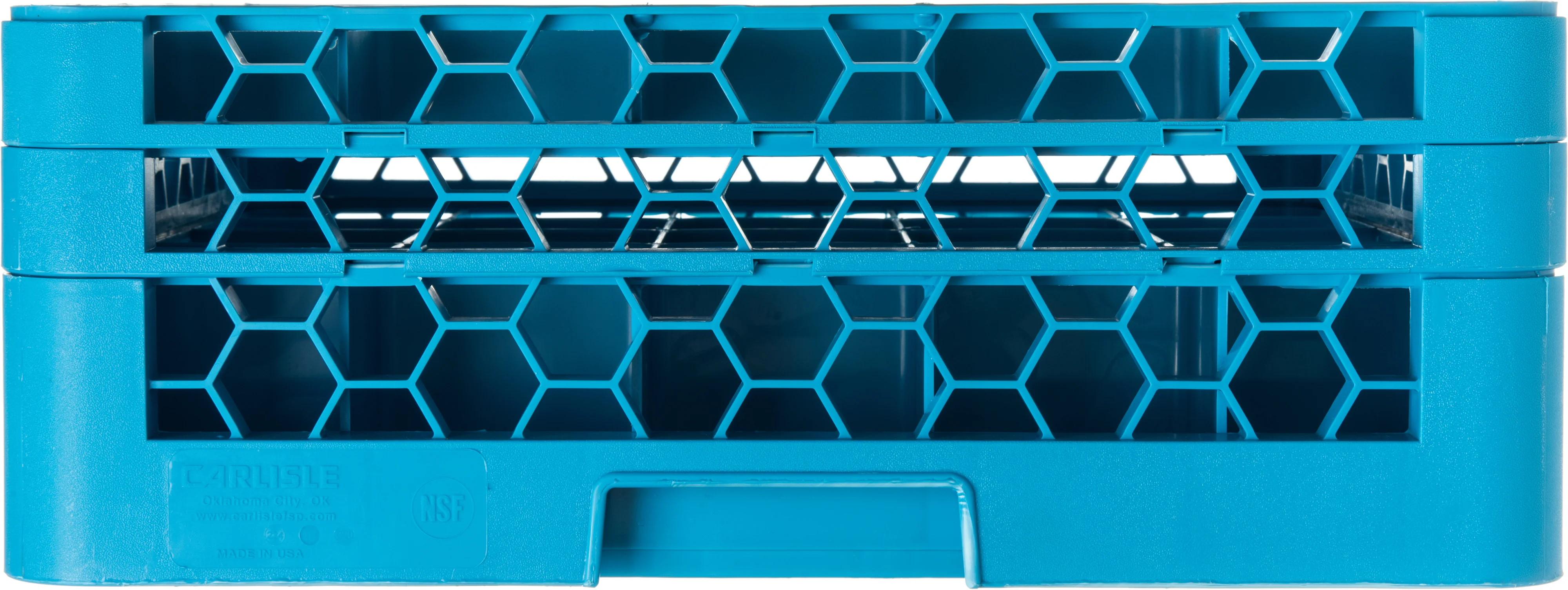 Carlisle RG25-214 OptiClean 25-Compartment Dishwasher Glass Rack with (2) Extenders - Blue - Image 3