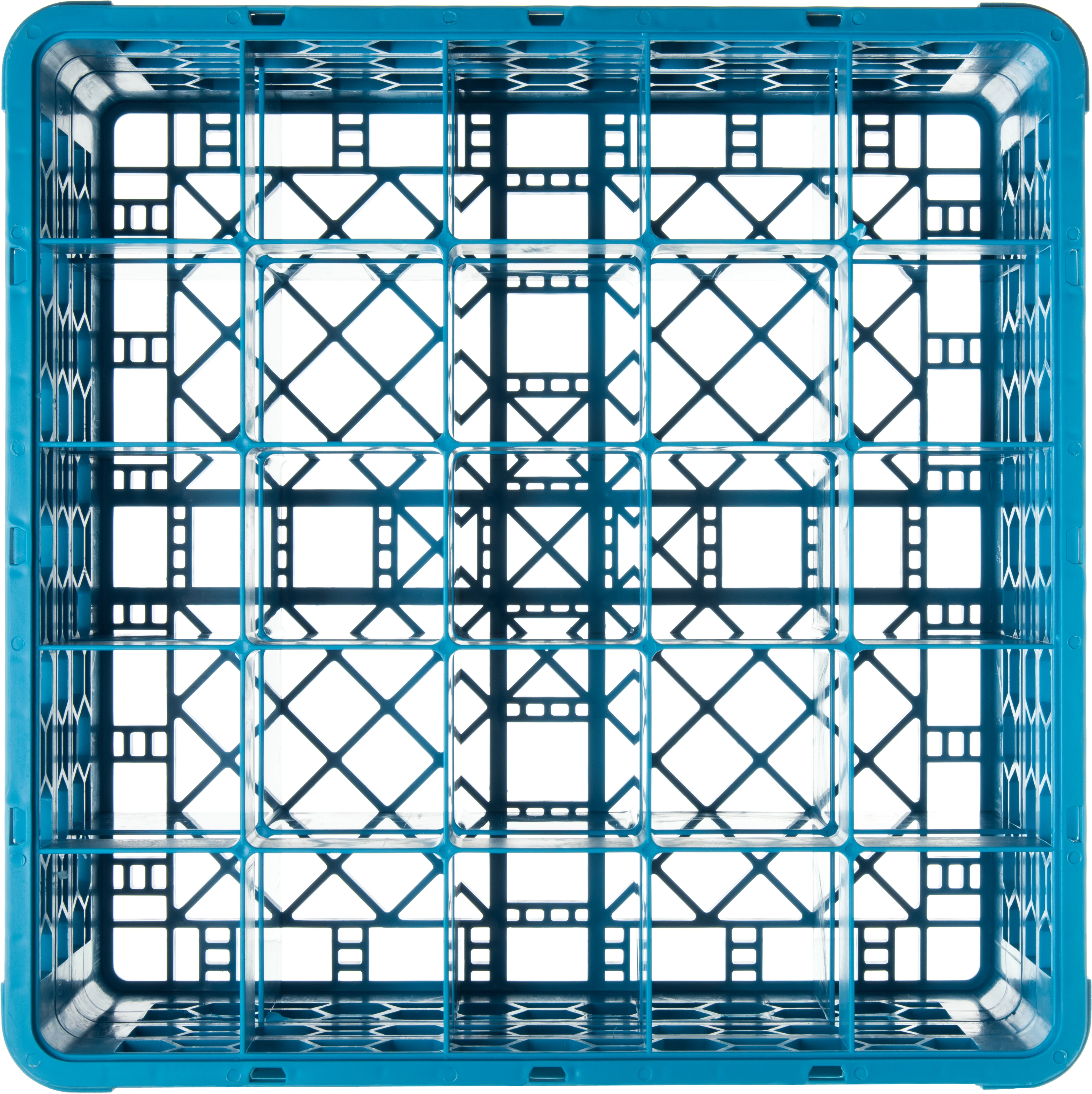 Carlisle RG25-214 OptiClean 25-Compartment Dishwasher Glass Rack with (2) Extenders - Blue - Image 4