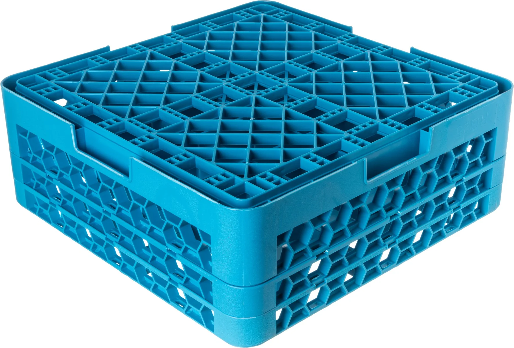 Carlisle RG25-214 OptiClean 25-Compartment Dishwasher Glass Rack with (2) Extenders - Blue - Image 6