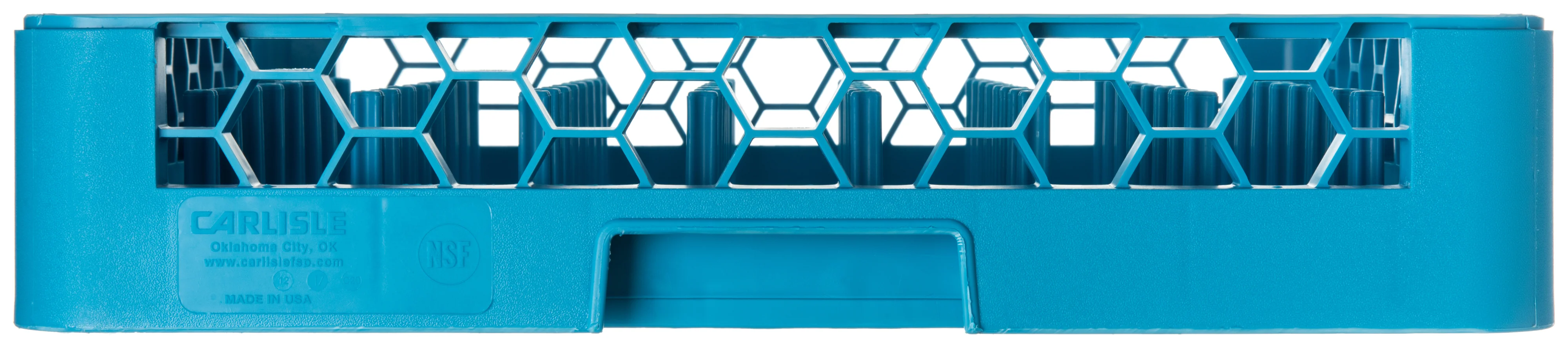 Carlisle RP14 OptiClean 1-Compartment All-Purpose Full Size Plate/Tray Peg Rack with 2-1/2" Pegs - Blue - Image 3