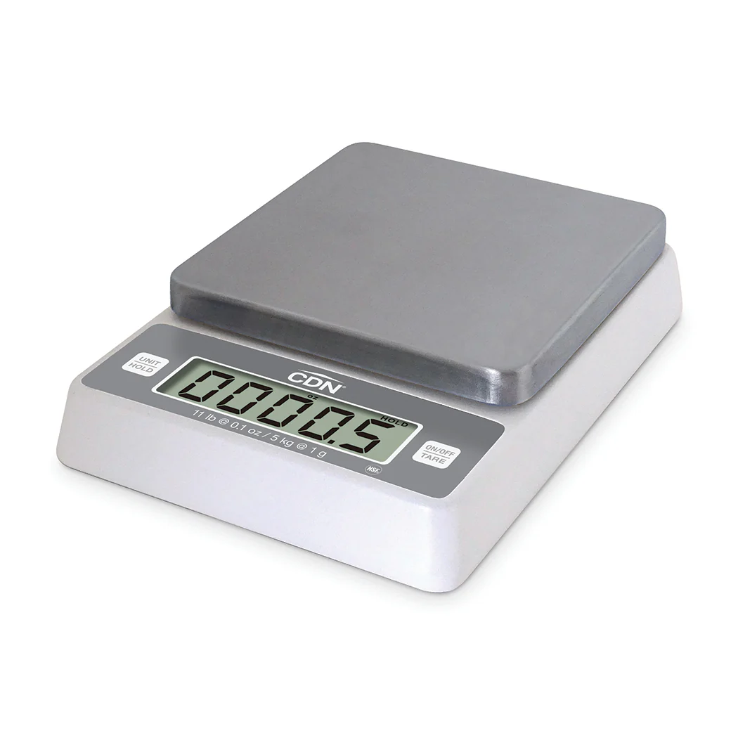 CDN SD1114 Digital Portion Control Scale 7-7/8"W x 5-7/8"D x 1-3/4"H - 11 lb./Capacity