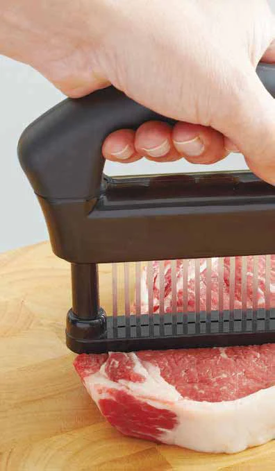 Chef Master 40136Y Mr. Bar-B-Q Premium Handheld Meat Tenderizer - 16-Blade - Image 2