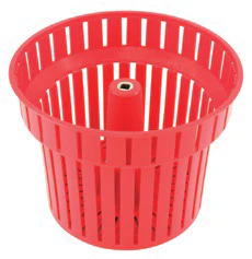 Chef Master 90005 Premium Plastic Manual Salad Dryer / Spinner with Brake 5 gal. - Red - Image 7