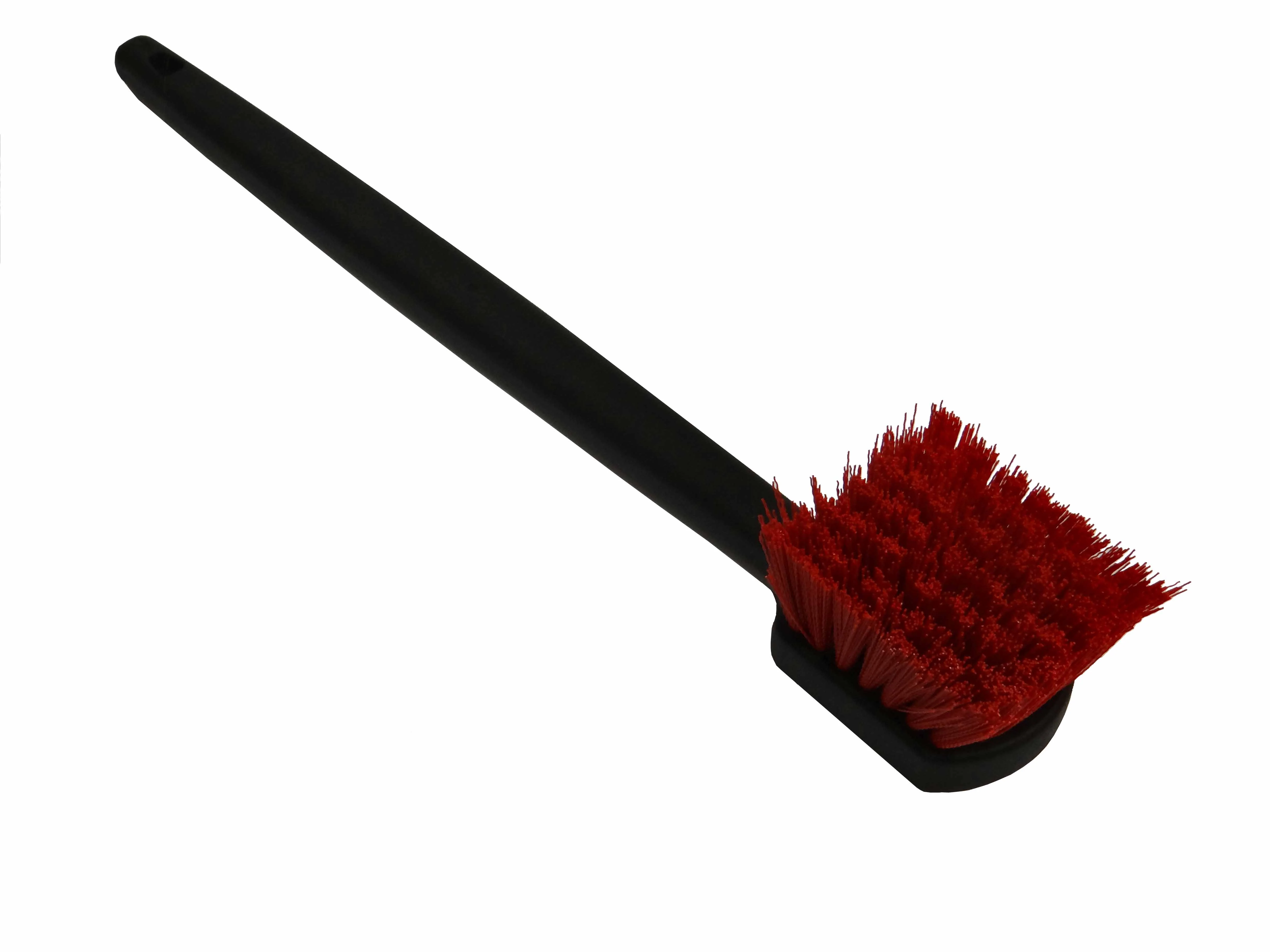 Chef Master 90049 High Heat Pot Brush with Red Nylon Bristles and Black Plastic Handle 20" - Image 3