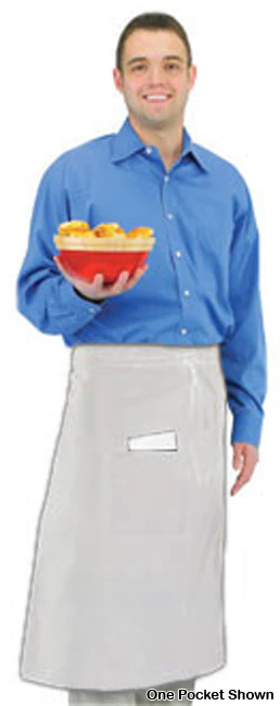 Chef Revival 607BA2-WH Bistro Apron with 2 Pockets 34"L x 28"W - White