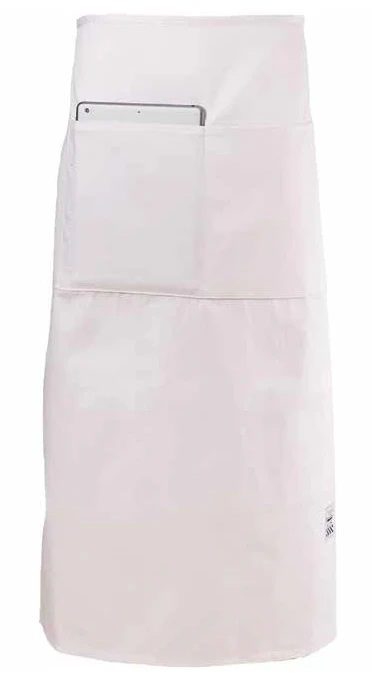 Chef Revival 607BA2-WH Bistro Apron with 2 Pockets 34"L x 28"W - White - Image 4