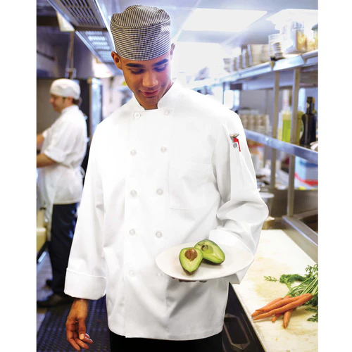 ChefWorks WCCW-WHT-S Le Mans Chef Coat White Small