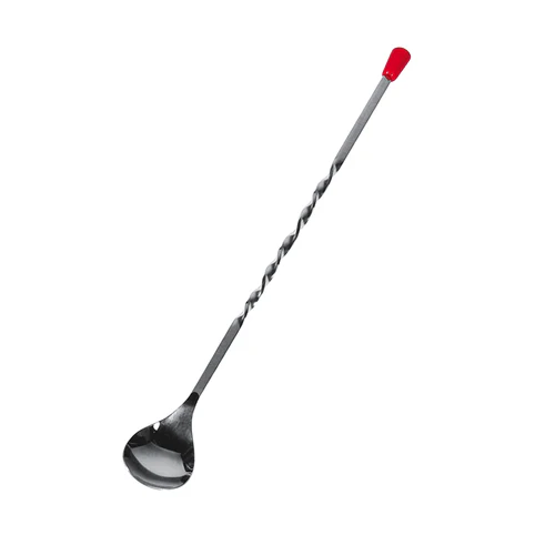 Co-Rect Products SP511K Twisted Handle Bar Spoon with Red Knob 11"