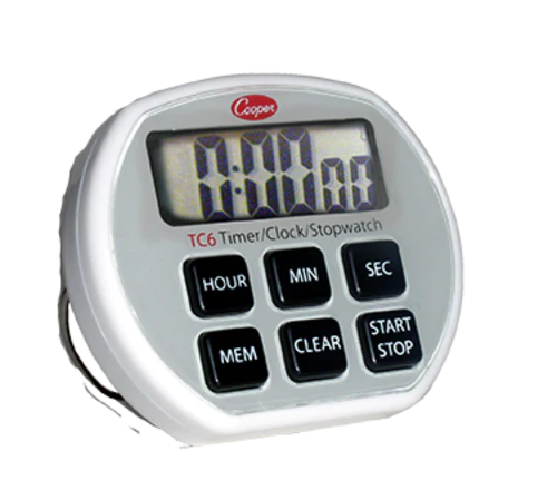 Cooper TC6-0-8 Digital Timer Clock Stopwatch 24Hr Memory