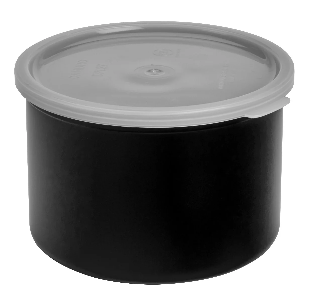 Cambro CP15110 Plastic Round Crock w/ Lid 1.5 Qt. - Black