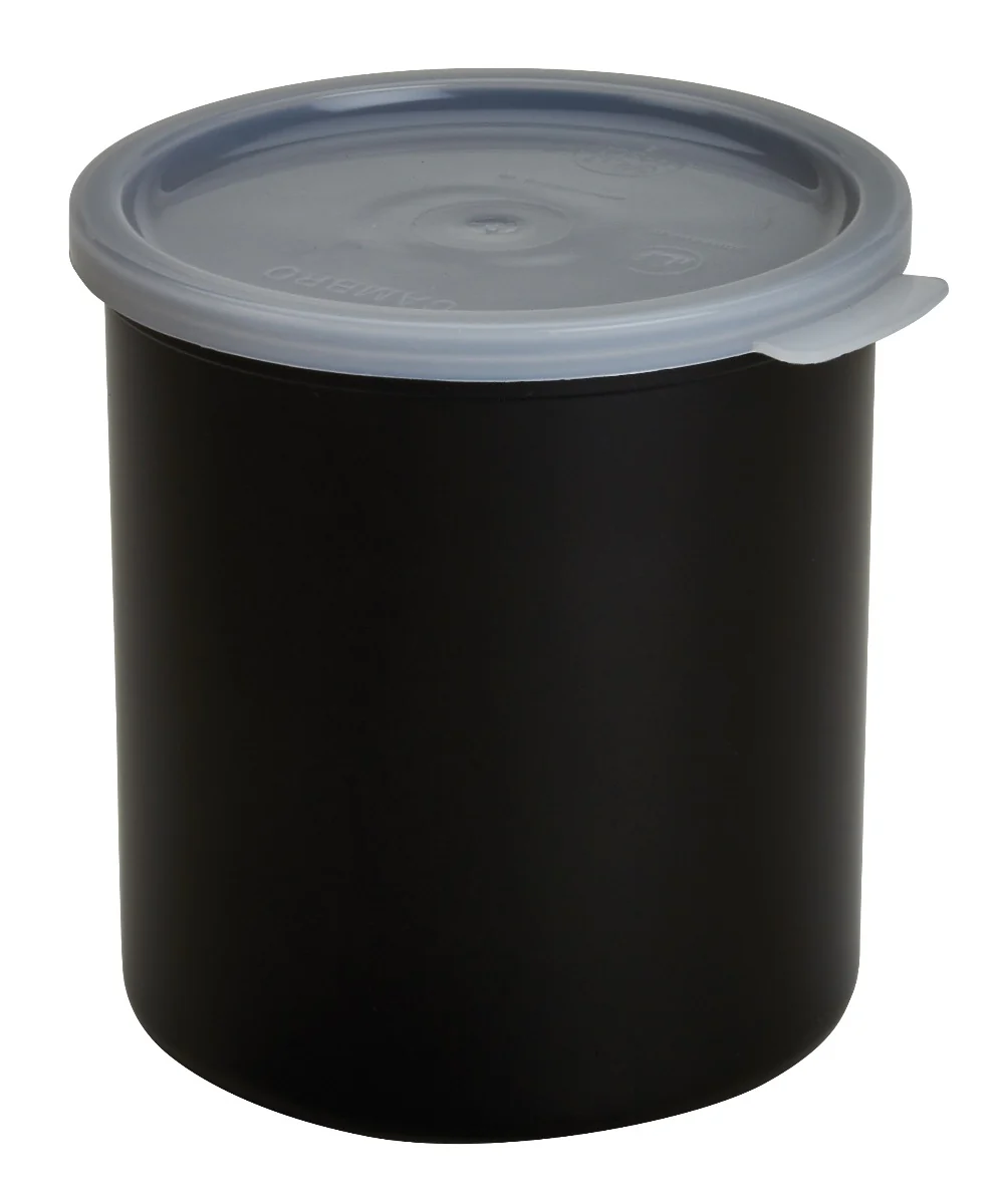 Cambro CP27110 Plastic Round Crock w/ Lid 2.7 Qt. - Black
