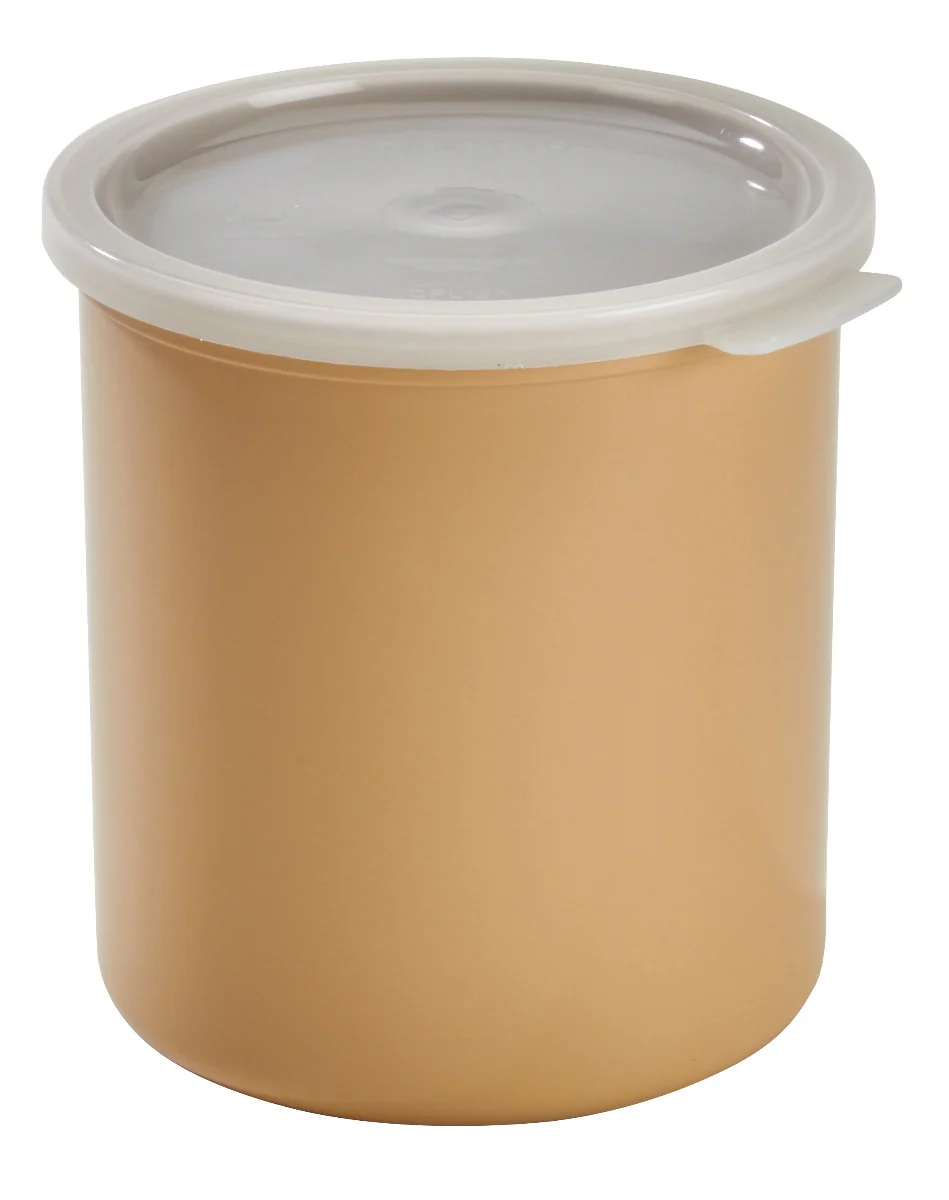 Cambro CP27133 Plastic Round Crock w/ Lid 2.7 Qt. - Beige