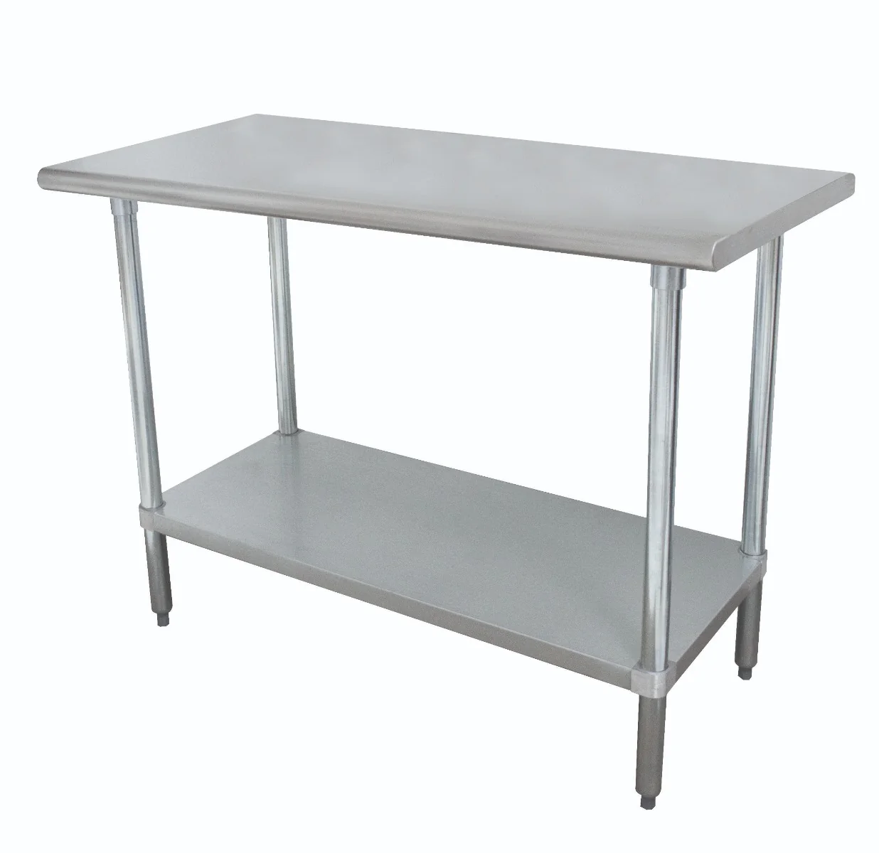 Culitek 16WT-245-E Economy 16-Gauge Stainless Steel Work Table with Adjustable Galvanized Undershelf and Legs 60" x 24"