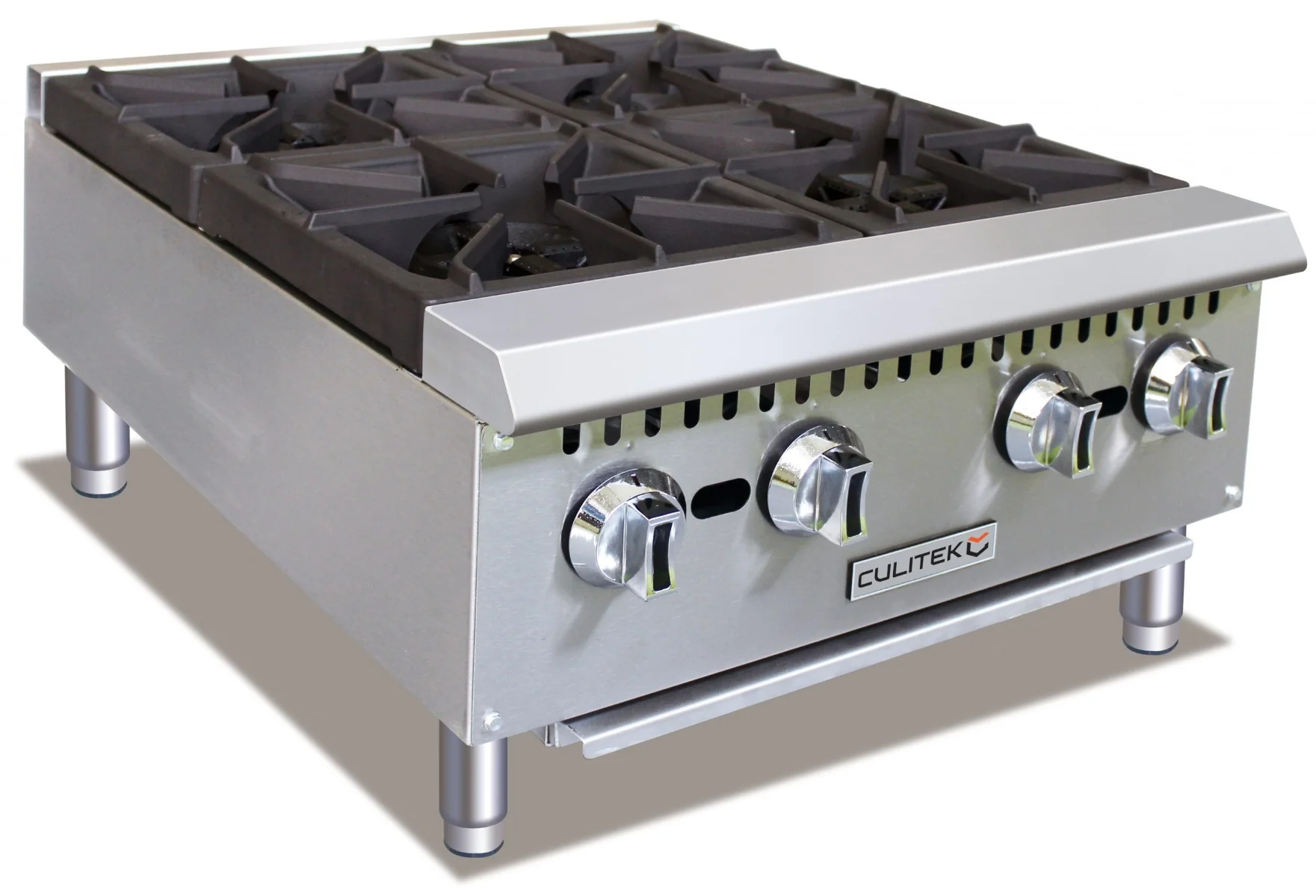 Culitek CULCTH24NG 24" Gas Hotplate – 4 Burner Countertop, 100,000 BTU