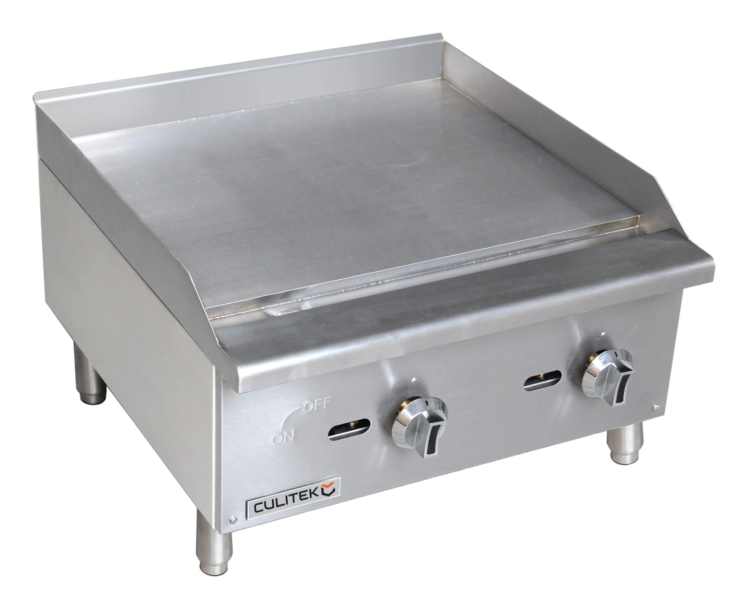 Culitek CULECTG24NG 24" Countertop Gas Griddle – 2 Burners, 60,000 BTU, NG