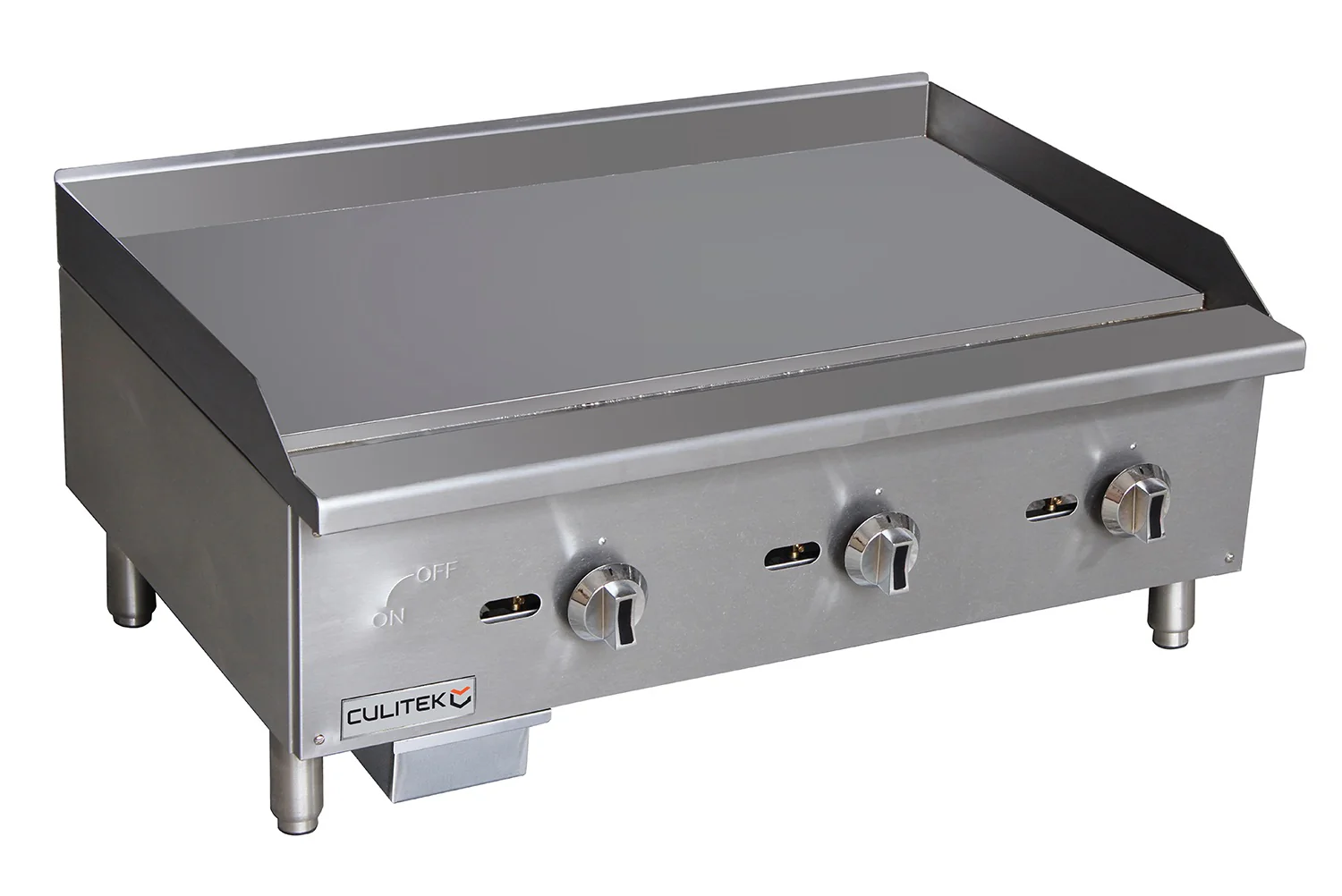 Culitek CULECTG36NG 36" Countertop Gas Griddle – 3 Burners, 90,000 BTU, NG