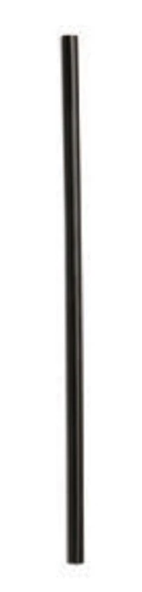 D&W DSJU10-250E Unwrapped Black Plastic Jumbo Straws 7-3/4" - 500/Box