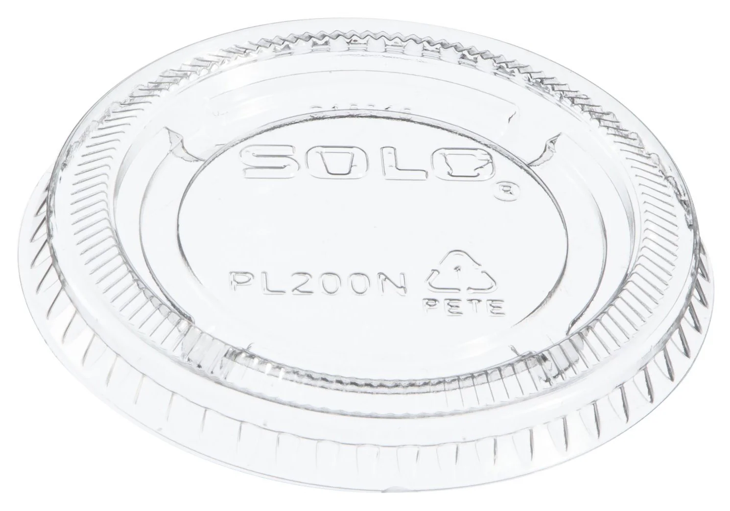 Dart Solo PL200N Medium Ultra Clear Plastic Souffle Cup Lid for 2 oz. Portion Cups - 125/bag