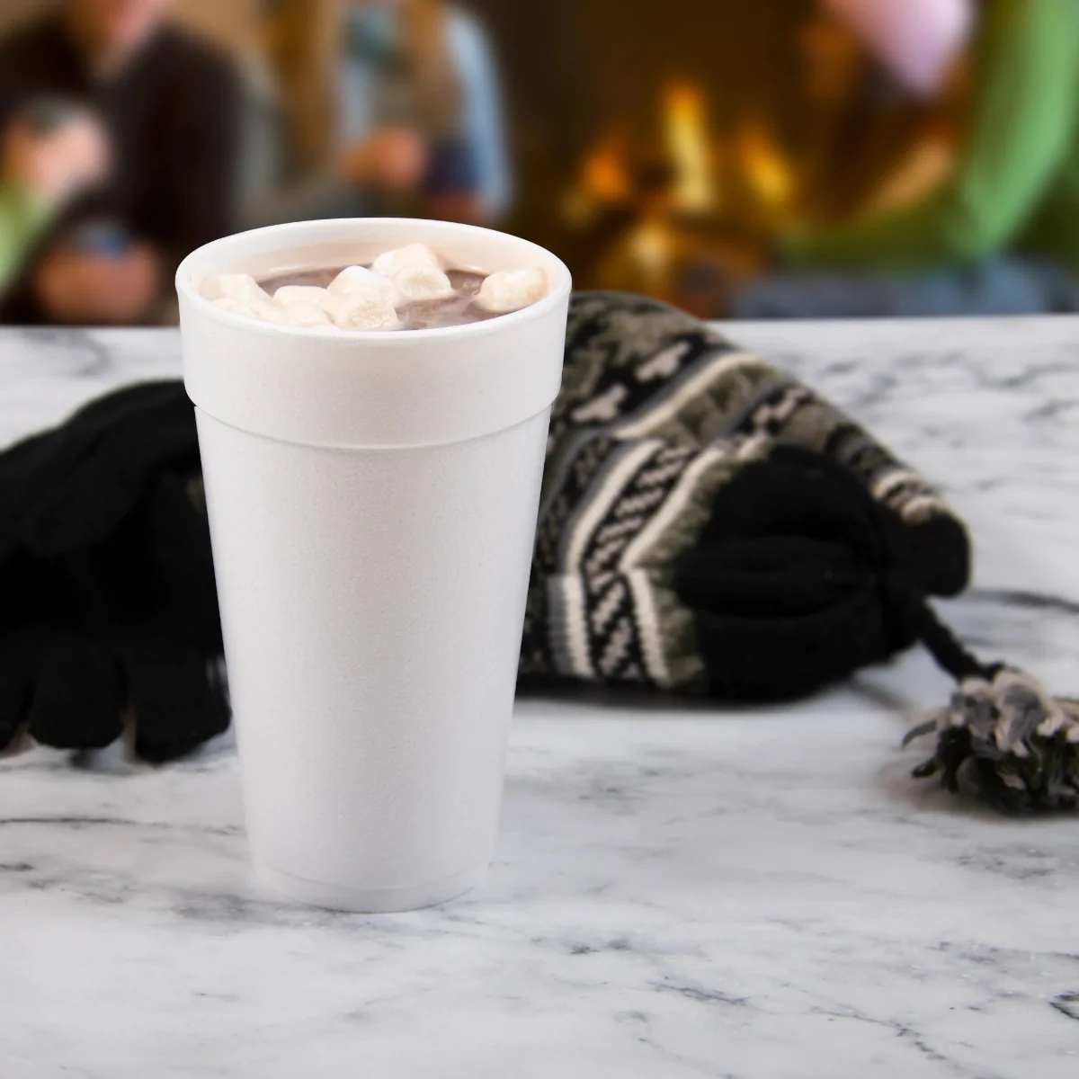 Dart 20J16 Insulated Foam Cup 20 oz (Case of 500) Disposable Foam Cup - Image 3
