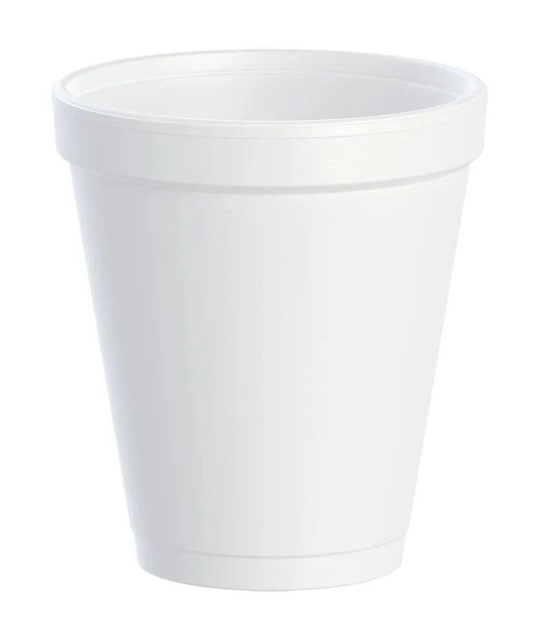 Dart 8J8 Insulated Foam Cup 8 oz (Case of 1000) Restaurant Disposable Cups