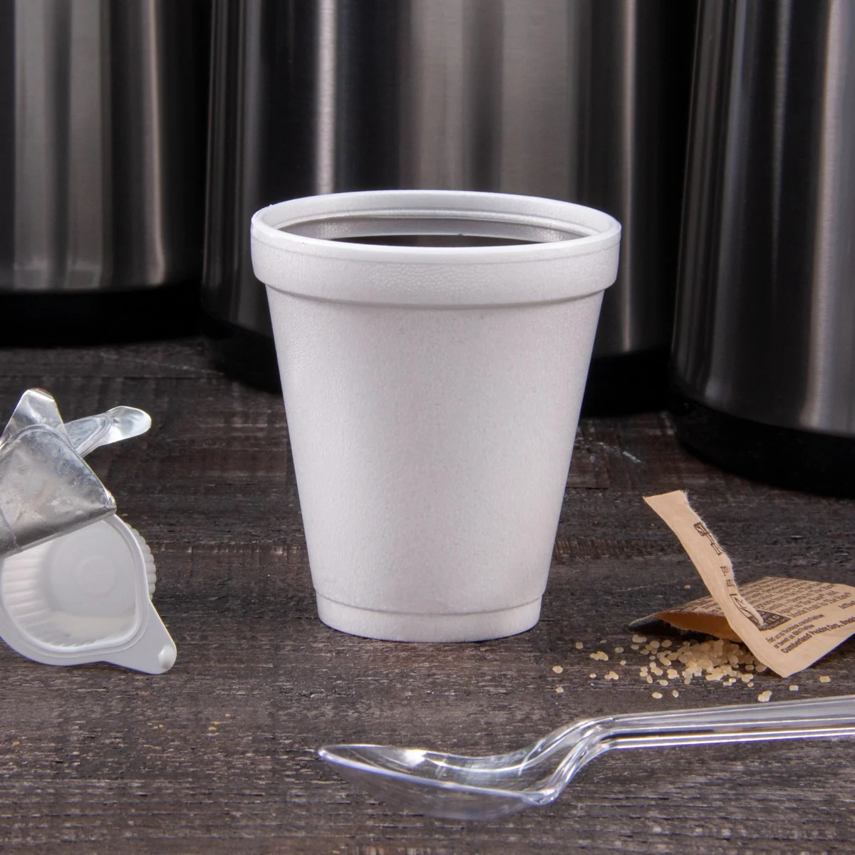 Dart 8J8 Insulated Foam Cup 8 oz (Case of 1000) Restaurant Disposable Cups - Image 3