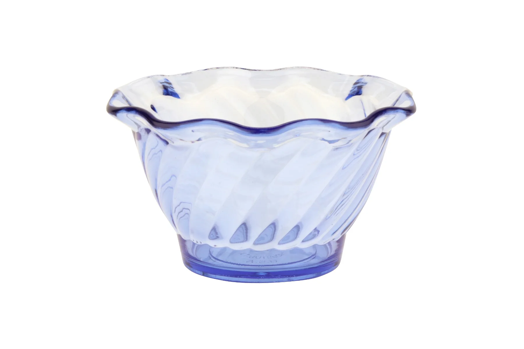 GET DD-50-BL Dessert Time SAN Plastic Small Tulip Dessert Dish 5 oz. - Transparent Blue - 48/Case - Image 2
