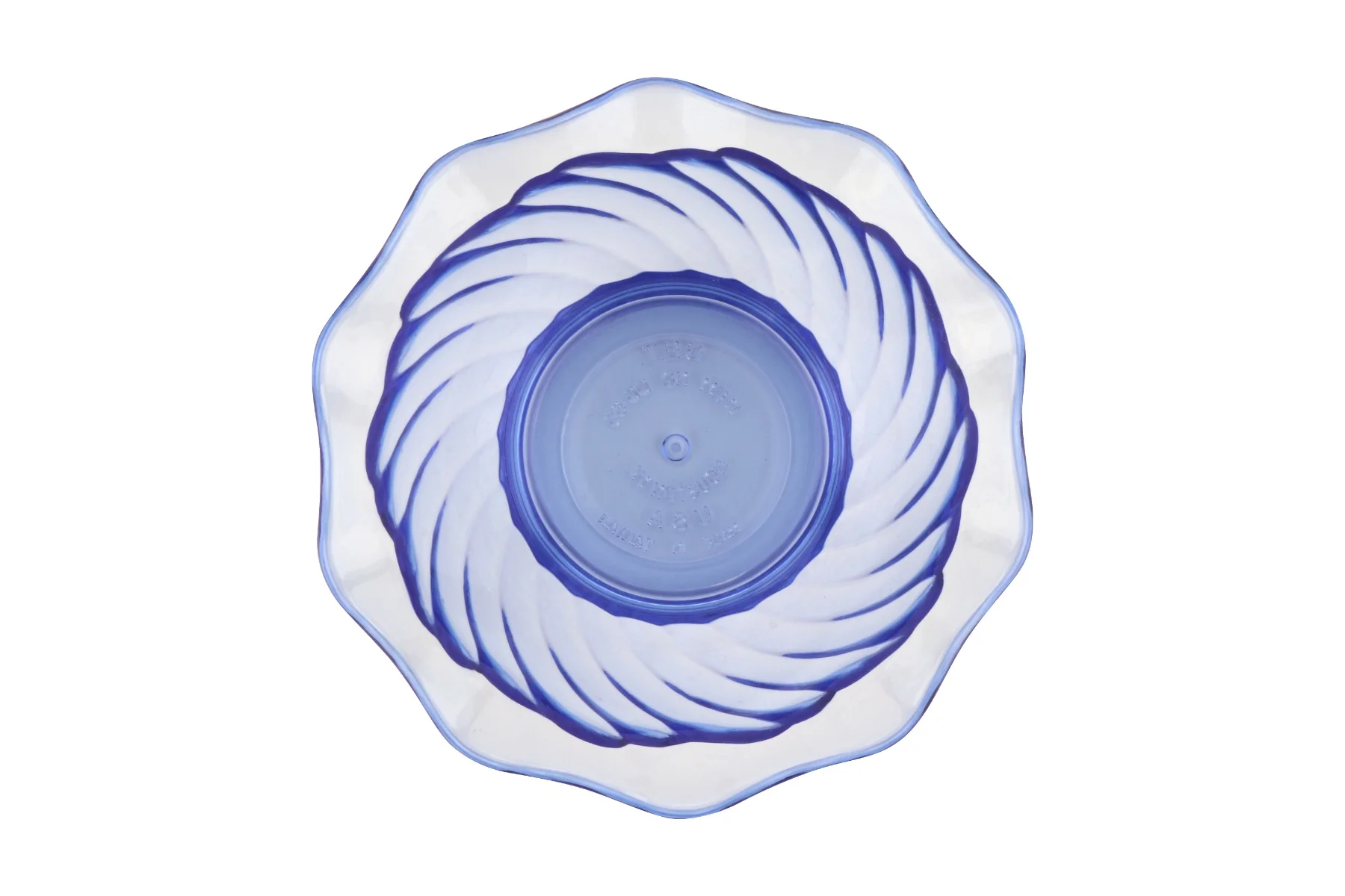 GET DD-50-BL Dessert Time SAN Plastic Small Tulip Dessert Dish 5 oz. - Transparent Blue - 48/Case - Image 3