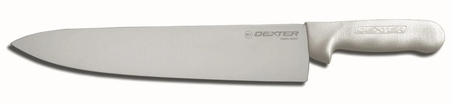 Dexter-Russell 12473 Sani-Safe Chef's / Cook's Knife with 12" High-Carbon Steel Blade and White Poly Handle