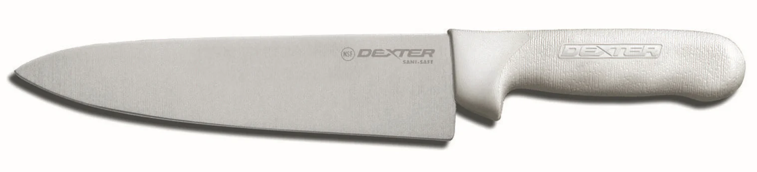 Dexter-Russell 12603 Sani-Safe Chef's / Cook's Knife with 6" High-Carbon Steel Blade and White Poly Handle