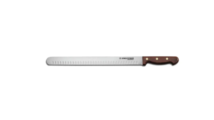 Dexter-Russell 13042 Connoisseur Duo-Edge Roast Slicer with 14" High-Carbon Steel Blade and Rosewood Handle