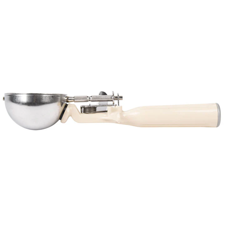 Vollrath 47141 Jacob's Pride Thumb Press Disher with One-Piece Ivory Handle 3-1/4 oz. - Size 10 - Image 3