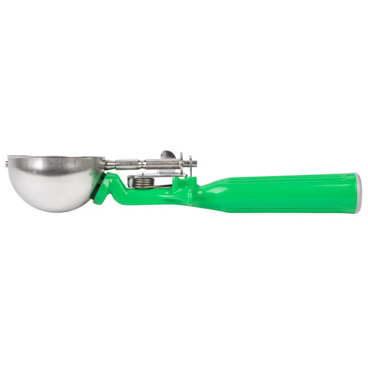 Vollrath 47142 Jacob's Pride Thumb Press Disher with One-Piece Green Handle 2-2/3 oz. - Size 12 - Image 3