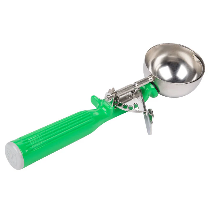 Vollrath 47142 Jacob's Pride Thumb Press Disher with One-Piece Green Handle 2-2/3 oz. - Size 12 - Image 5