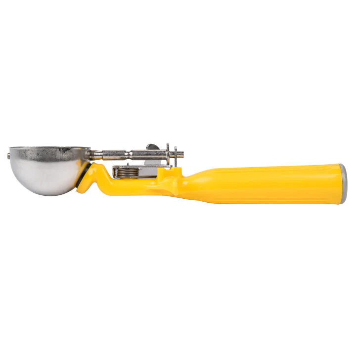 Vollrath 47144 Jacob's Pride Thumb Press Disher with One-Piece Yellow Handle 1-5/8 oz. - Size 20 - Image 3