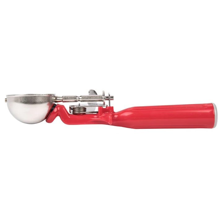 Vollrath 47145 Jacob's Pride Thumb Press Disher with One-Piece Red Handle 1-1/3 oz. - Size 24 - Image 3