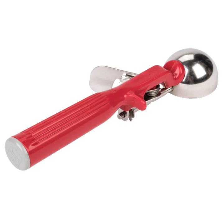 Vollrath 47145 Jacob's Pride Thumb Press Disher with One-Piece Red Handle 1-1/3 oz. - Size 24 - Image 6