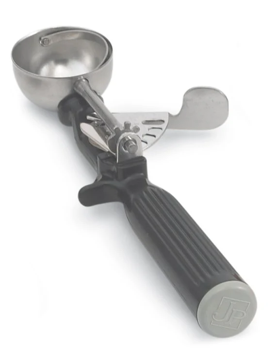 Vollrath 47146 Jacob's Pride Thumb Press Disher with One-Piece Black Handle 1 oz. - Size 30 - Image 3