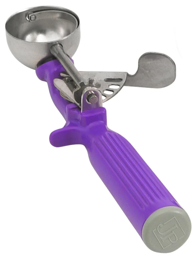 Vollrath 47147 Jacob's Pride Thumb Press Disher with One-Piece Orchid Handle 3/4 oz. - Size 40