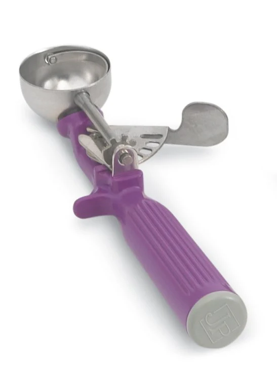 Vollrath 47147 Jacob's Pride Thumb Press Disher with One-Piece Orchid Handle 3/4 oz. - Size 40 - Image 2