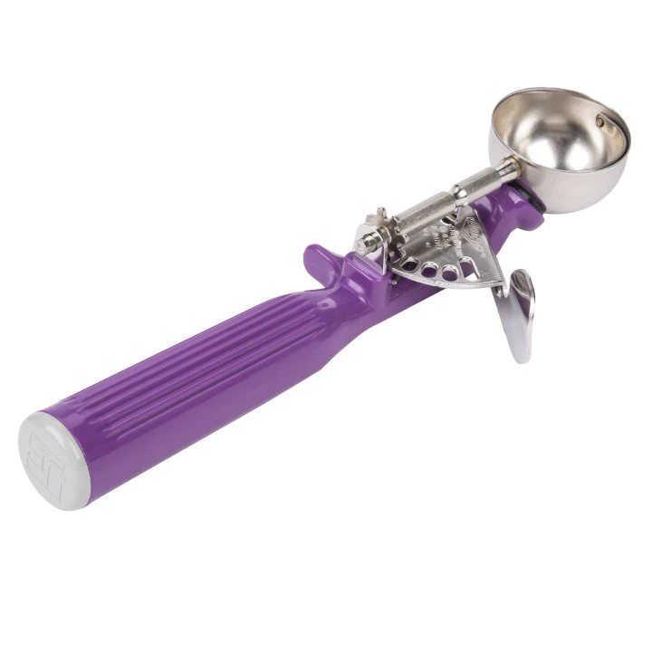 Vollrath 47147 Jacob's Pride Thumb Press Disher with One-Piece Orchid Handle 3/4 oz. - Size 40 - Image 4