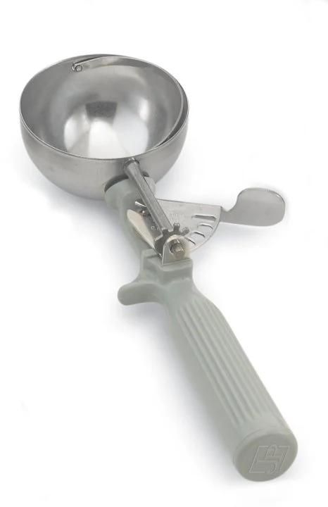 Vollrath 47140 Jacob's Pride Thumb Press Disher with One-Piece Gray Handle 4 oz. - Size 8 - Image 10
