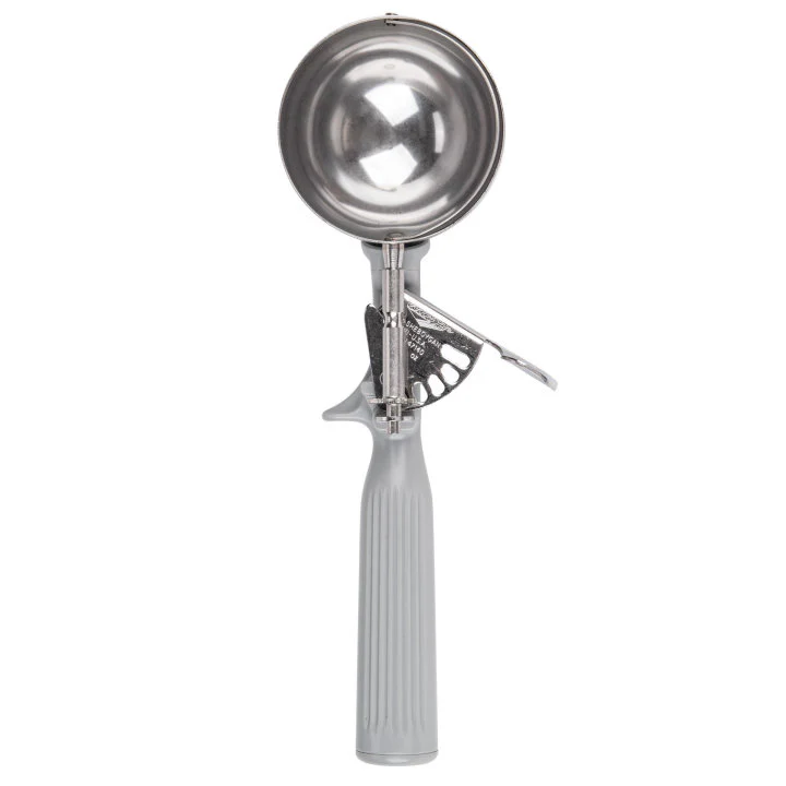 Vollrath 47140 Jacob's Pride Thumb Press Disher with One-Piece Gray Handle 4 oz. - Size 8 - Image 3